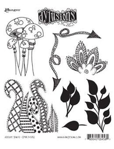 Dylusions Cling Mount Stamps Doodle Parts