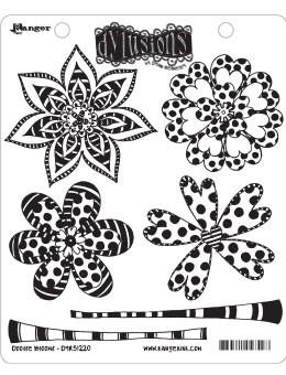 Dylusions Cling Mount Stamps Doodle Blooms