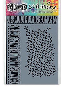 Dylusions Stencils Alphabet Border