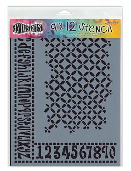 Dylusions Stencils Alphabet Border