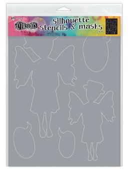 NEW! Dylusions Stencils Silhouettes Maureen