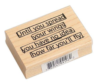 Dylusions Wood Stamps Wings Quote