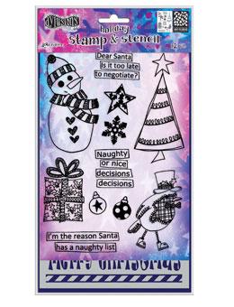 Dylusions Stamp & Stencil Set - Dear Santa