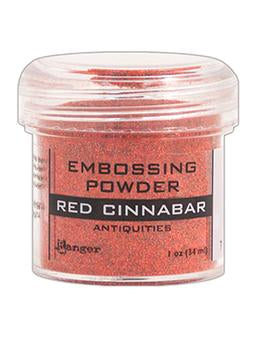 Embossing Powder Red Cinnabar, 1oz Jar