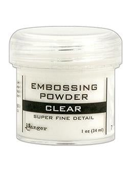 Embossing Powder Super Fine Clear, 1oz Jar