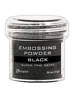 Embossing Powder Super Fine Black, 1oz Jar