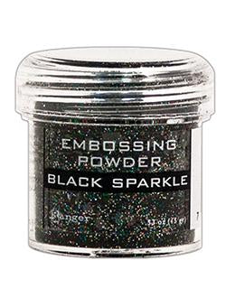Embossing Powder Black Sparkle, 1oz Jar