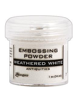 Embossing Powder Weathered White, 1oz Jar