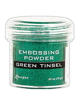 Embossing Powder Green Tinsel, 1oz Jar