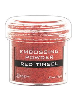 Embossing Powder Red Tinsel, 1oz Jar