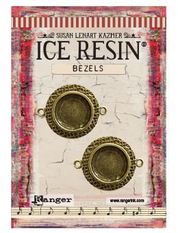 ICE Resin® Milan Bezels: Antique Bronze Small Circle, 2pcs.