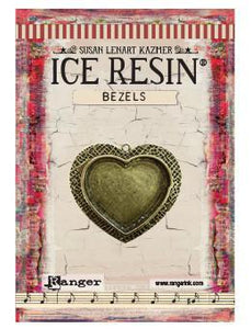 ICE Resin® Milan Bezels: Antique Bronze Medium Heart, 1pc.