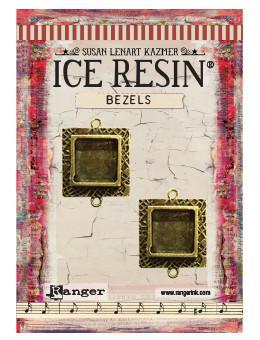 ICE Resin® Milan Bezels: Antique Bronze Small Square, 2pcs.