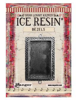 ICE Resin® Milan Bezels: Antique Silver Large Rectangle, 1pc.