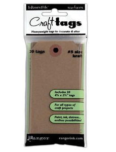 Ranger Craft Tags #5 Kraft, 20pc