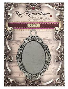 Rue Romantique Large Oval Antique Silver Closed Bezel, 1 pc.