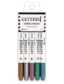 Letter It™ Metallic Markers, 5pc