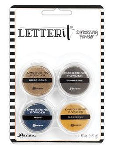 Letter It™ Embossing Powders Metallic, 4pc