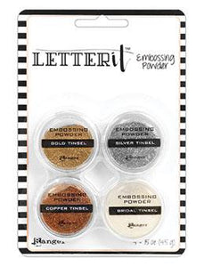 Letter It™ Embossing Powders Tinsels, 4pc