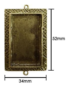 ICE Resin® Milan Bezels: Antique Bronze Large Rectangle, 1pc.