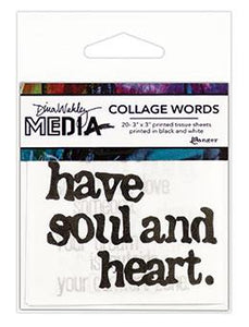 NEW! Dina Wakley Media Collage Words Pack #2