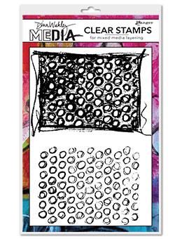 Dina Wakley Media Clear Stamps Scribbly Circles Background