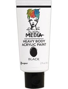 Dina Wakley Media Acrylic Paint Black, 2oz