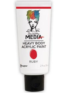 Dina Wakley Media Acrylic Paint Ruby, 2oz