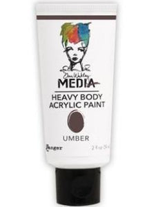 Dina Wakley Media Acrylic Paint Umber, 2oz