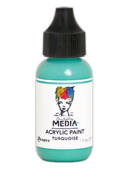 Dina Wakley Media Acrylic Paint Turquoise, 1oz