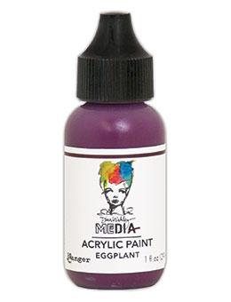 Dina Wakley Media Acrylic Paint Eggplant, 1oz