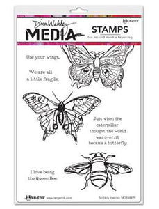 Dina Wakley Media Stamps Scribbly Insects