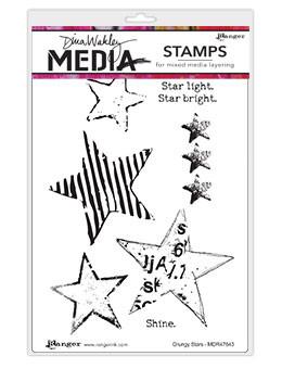 Dina Wakley Media Stamps Grungy Stars