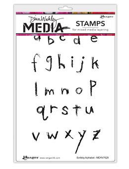 Dina Wakley Media Stamps Scribbly Alphabet