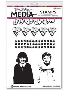 Dina Wakley Media Stamps Gals and Borders