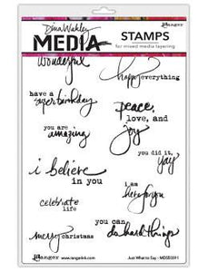 Dina Wakley Media Stamps Just What to Say