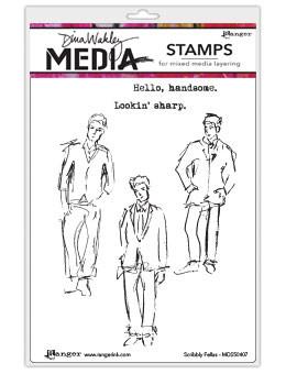 Dina Wakley Media Stamps Scribbly Fellas