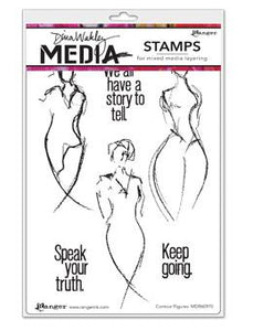 Dina Wakley Media Stamps Contour Figures