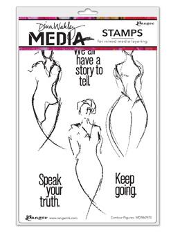 Dina Wakley Media Stamps Contour Figures