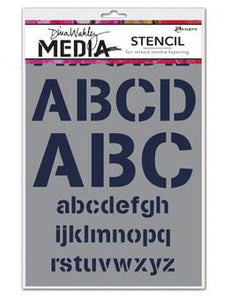 Dina Wakley Media Stencils Alphabetic