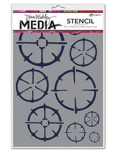 Dina Wakley Media Stencils Wheels