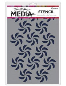 Dina Wakley Media Stencils Bendy Pinwheels