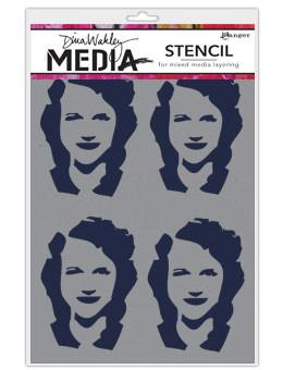 Dina Wakley Media Stencils Four Women