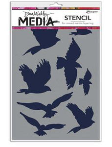 Dina Wakley Media Mask + Stencil Flying Birds