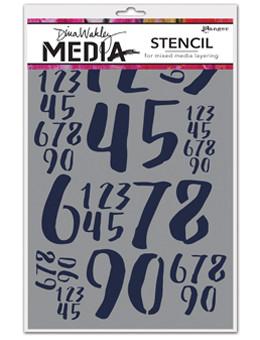 Dina Wakley Media Stencils Jumbled Numbers