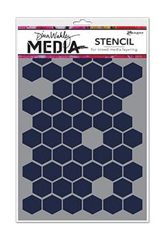 Dina Wakley Media Stencils Honeycomb