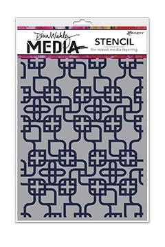 Dina Wakley Media Stencils Linking Pattern