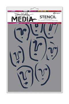 NEW! Dina Wakley Media Stencil Circle Faces