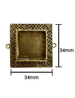 ICE Resin® Milan Bezels: Antique Bronze Medium Square, 1pc.