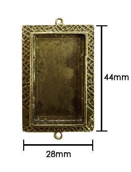 ICE Resin® Milan Bezels: Antique Bronze Medium Rectangle, 1pc.